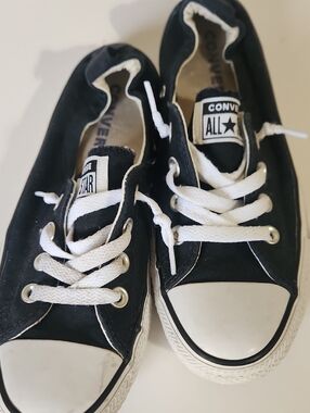 Converse Black and White Kids Low Top Sneakers